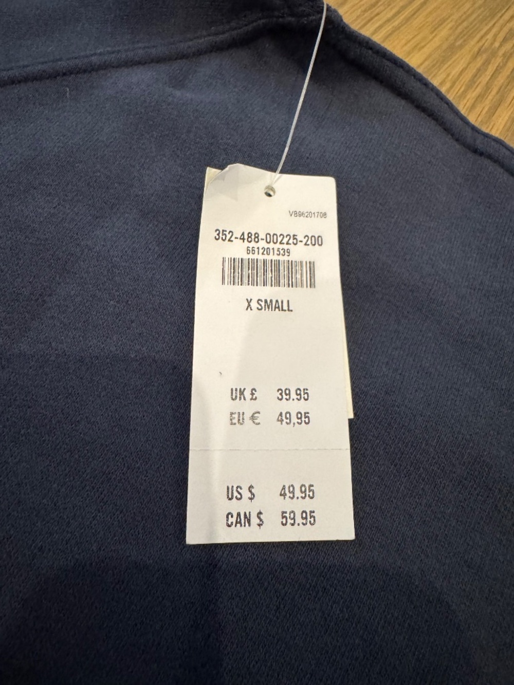 Hollister off the shoulder blue Huskies sweatshirt size XS - Picture 6 of 6